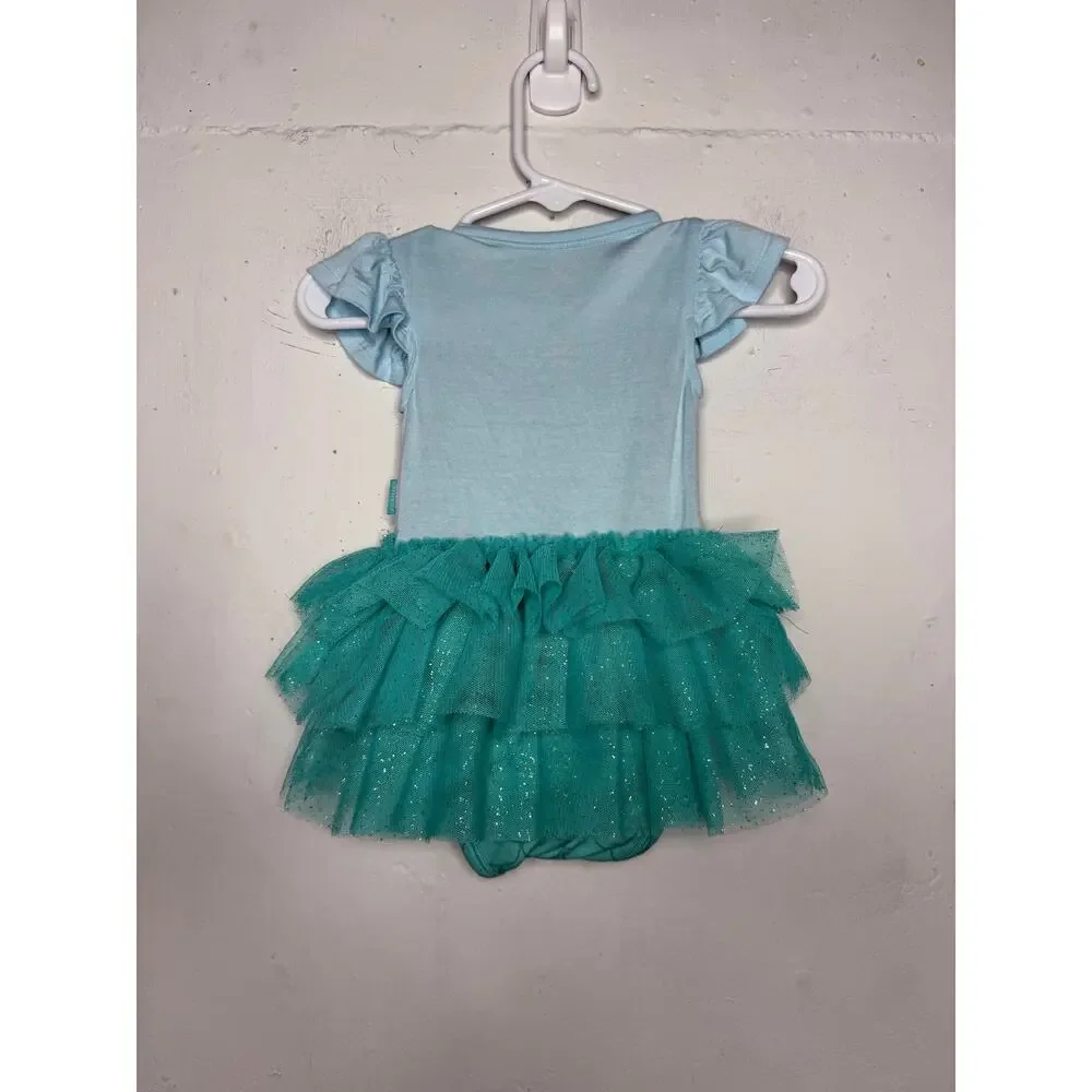 Posh Peanut Disney's The Little Mermaid Tulle Skirt Bodysuit Dress 3-6 Mo